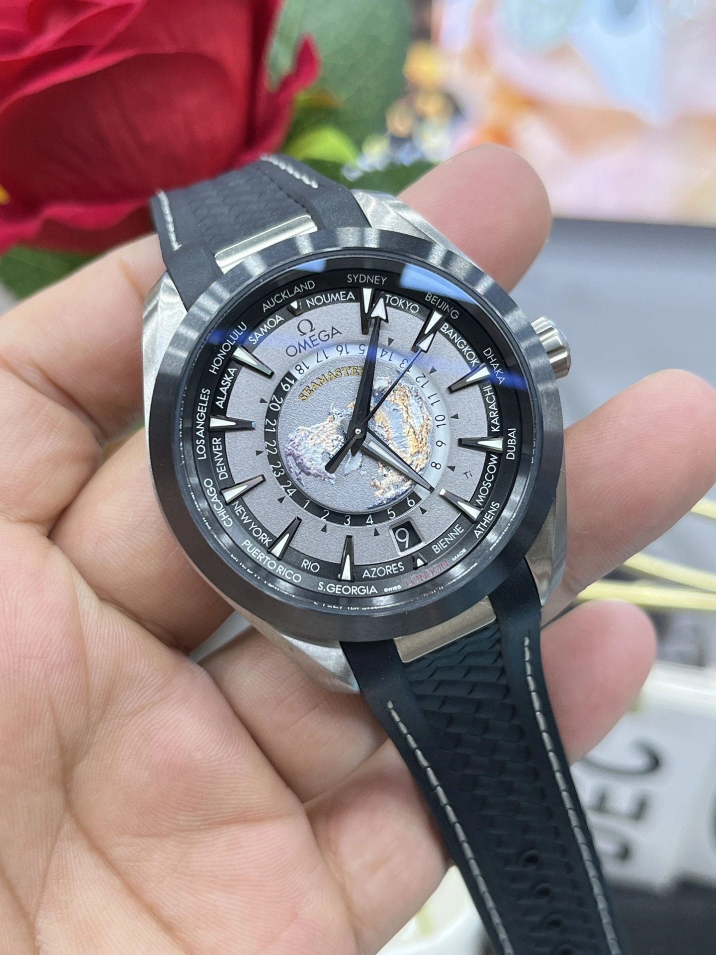 CBD Factory Omega Seamaster Aqua Terra 150M Worldtimer 43mm Titanium Grey Black Dial Ceramic Bezel (220.92.43.22.99.001) 1:1 Super Clone – DD8938 Movement MoistureWicking 273
